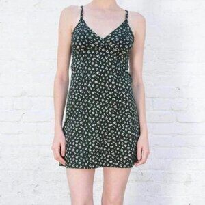 Brandy Melville Amara Dress in Green Floral